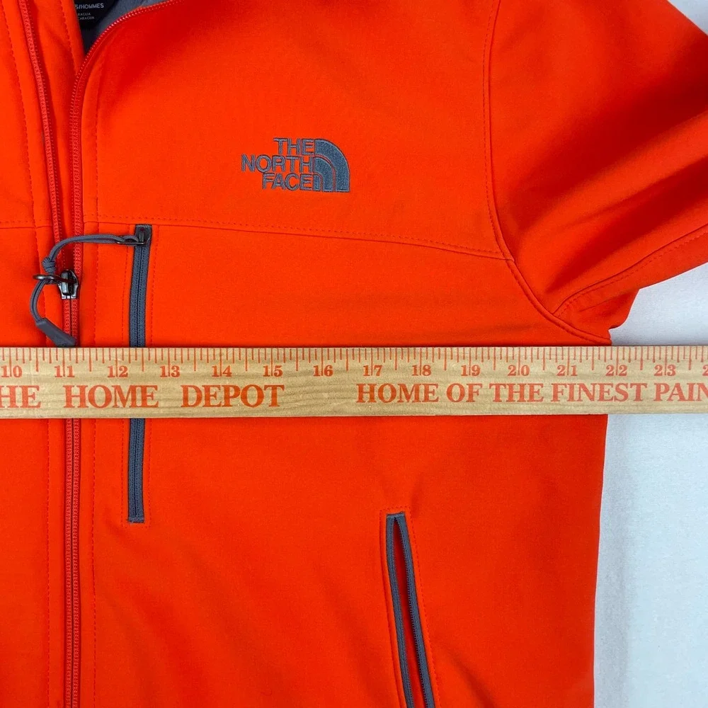 The North Face Mens Apex Bionic Softshell Jacket Orange Grey Medium Windproof